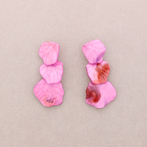 Triple Leaf Resin Earrings