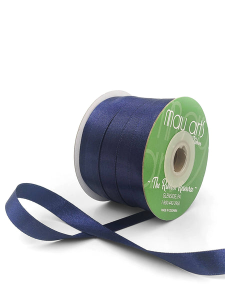 ~1/2"Luster Double Face Satin Ribbon, Navy Blue