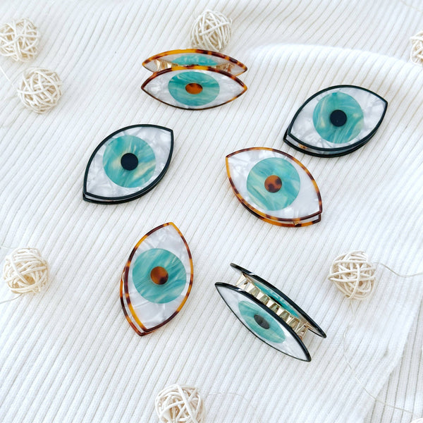 Evil Eye Hair Claw Clip, Acetate Hair Clip, Hair Accessories