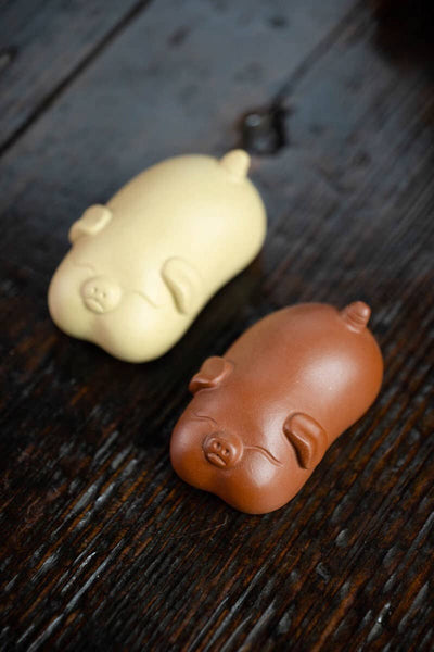 Gohobi Handmade pig ornaments Tea pets ceramic YiXing clay