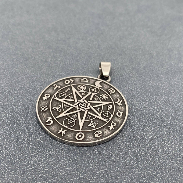 Zodiac Compass Stainless Steel Charm Pendant - MJ/MNP