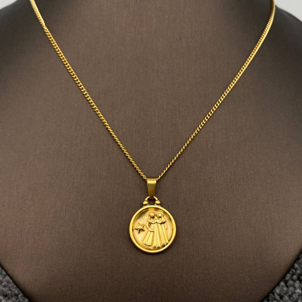 Zodiac 12 Constellation 18K Gold Plated SS Necklace - FGS