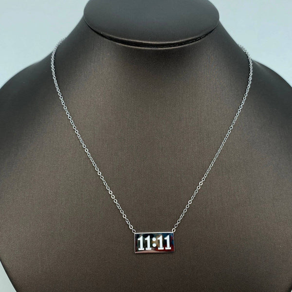 "11:11" Charm Pendant Stainless Steel Necklace - FGS