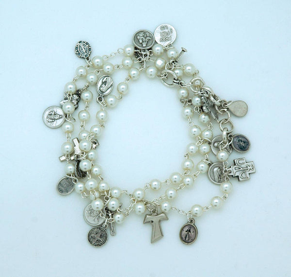 WR78W - Rosary Wrap Pendant Necklace