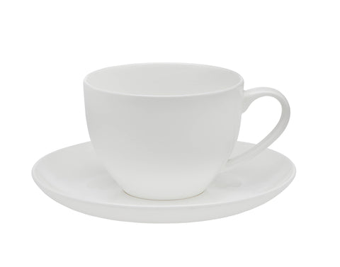 White Bell Teacup with Saucer