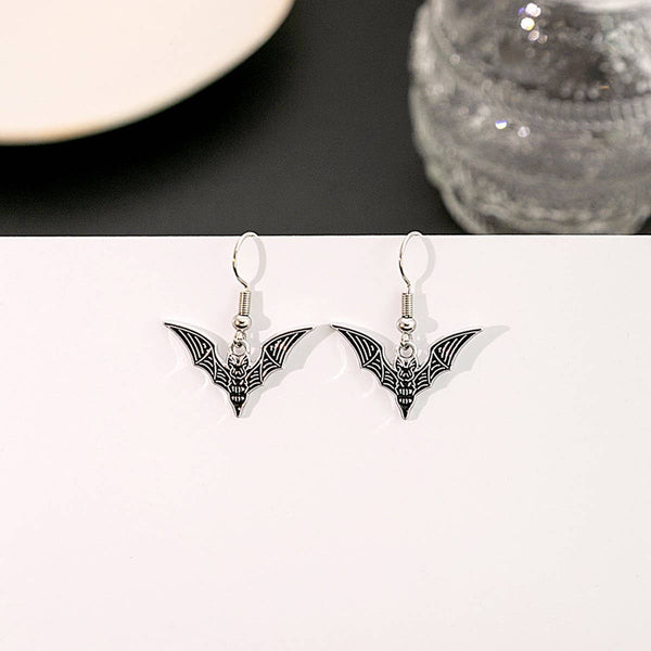 DARK HALLOWEEN FUNNY CREATIVE BAT EARRINGS_CWAJE1842