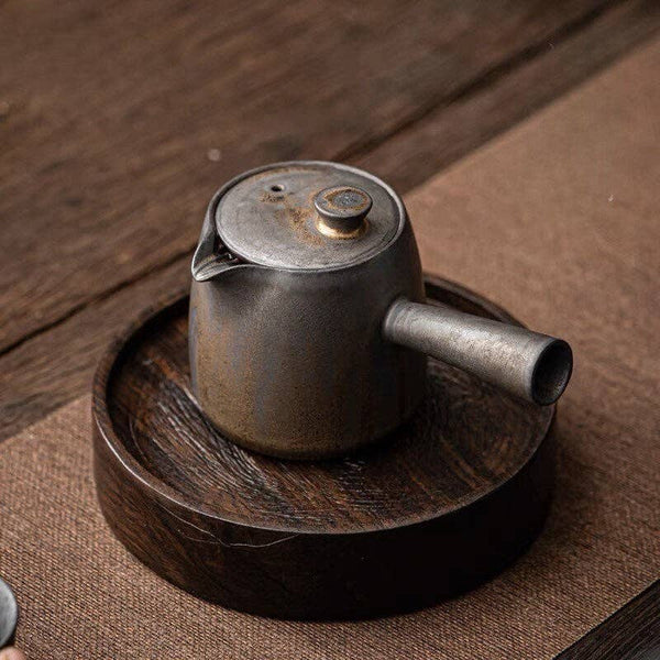 Gohobi Everyday Side handle Ceramic Metallic Glaze Teapot