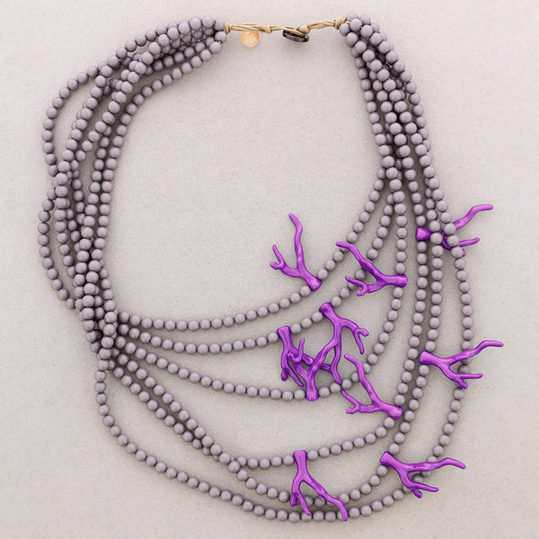 Resin Coral Ball Necklace