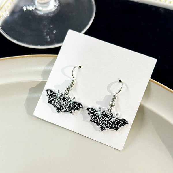 DARK HALLOWEEN FUNNY CREATIVE BAT EARRINGS_CWAJE1842