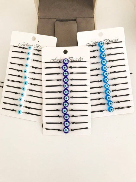 Murano Glass Evil Eye Bracelet,Blue Evil Eye Thread Bracelet