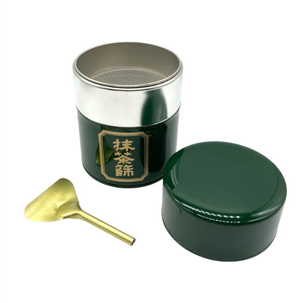 5.3oz Matcha Tin Container With Mesh Sifter and Scoop JP (1/120)