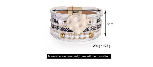 Heart Pearl Multilayer Magnetic Bracelets