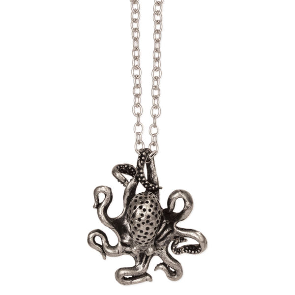 Down Below Silver Octopus Necklace