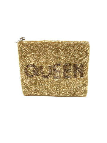 QUEEN Beaded Mani Coin Purse