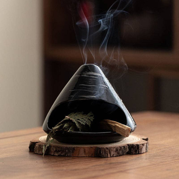 Mount Fuji Ceramic Aromatherapy Incense Burner