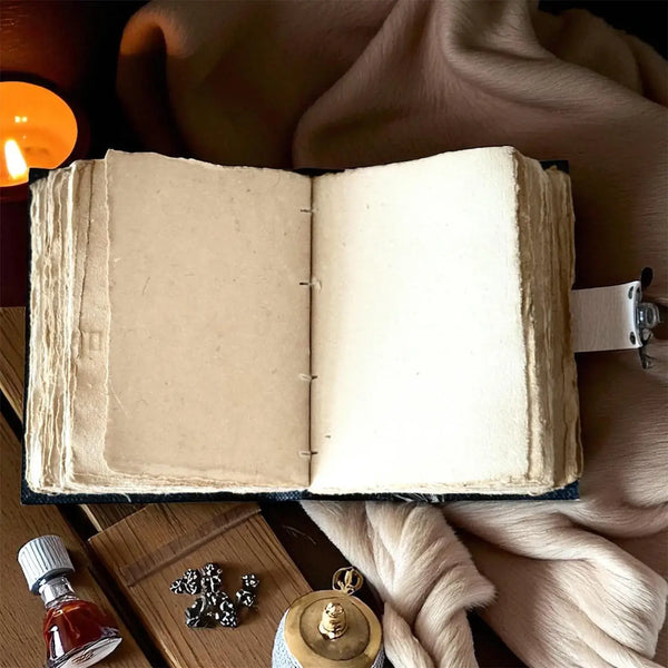 Mushroom Leather Grimoire Journal Spell Book of Shadows