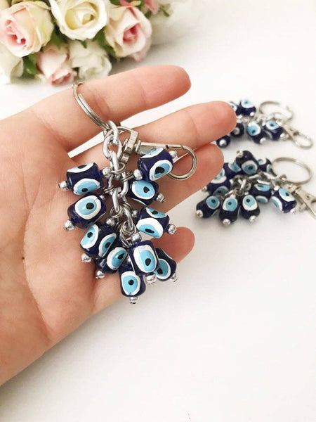 Blue Evil Eye Bag Chain, Evil Eye Keychain, Dog Leash