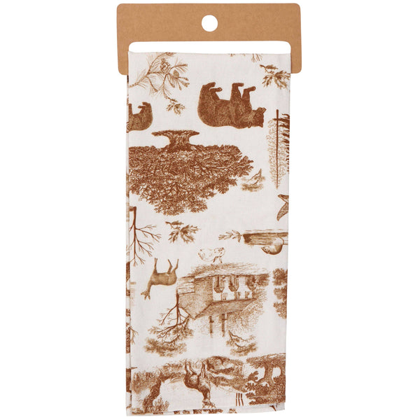 Cabin Toile Kitchen Towel