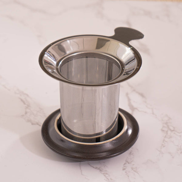 Bamboo Design 15oz Tea Mugs with Lid and Infuser