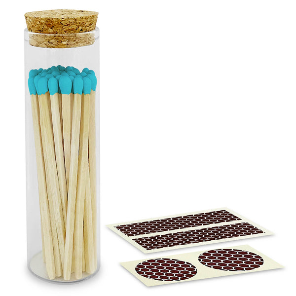 4" Matches in Chic Cork Top Jar - Colors of Your Choice