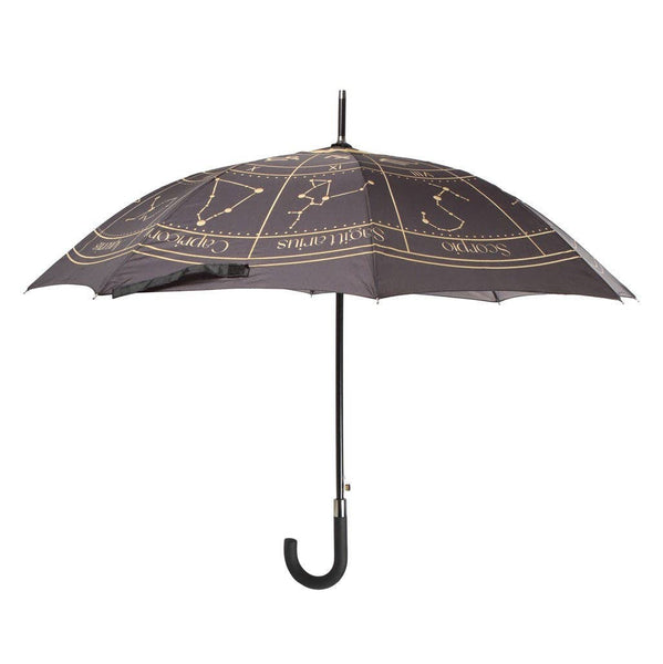 Black Astrology Wheel Zodiac Umbrella