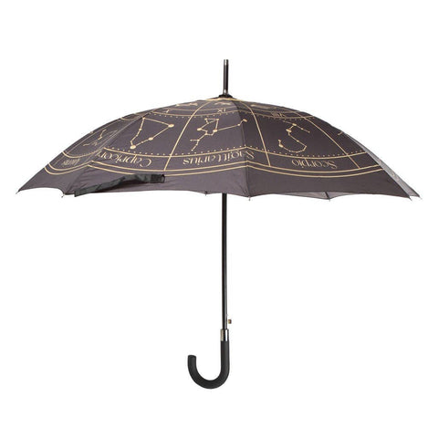 Black Astrology Wheel Zodiac Umbrella