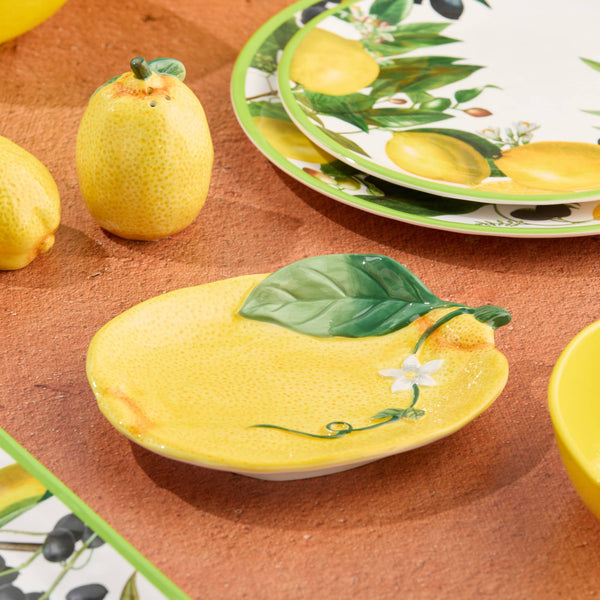 Citron 3-D Lemon Dessert Plate 8 in  x 6.25 in