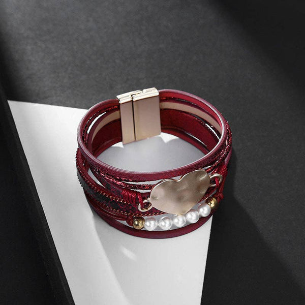 Heart Pearl Multilayer Magnetic Bracelets