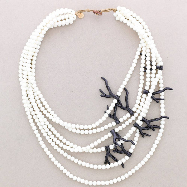 Resin Coral Ball Necklace