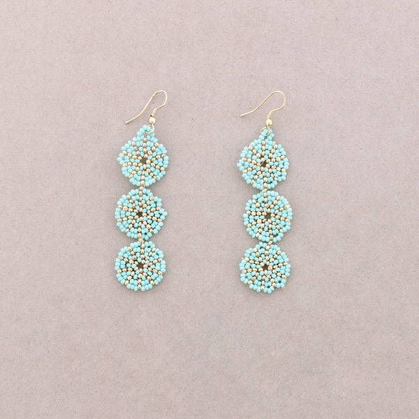 Sun Medallion Bead Earrings
