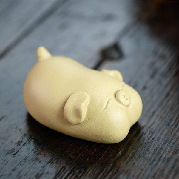 Gohobi Handmade pig ornaments Tea pets ceramic YiXing clay