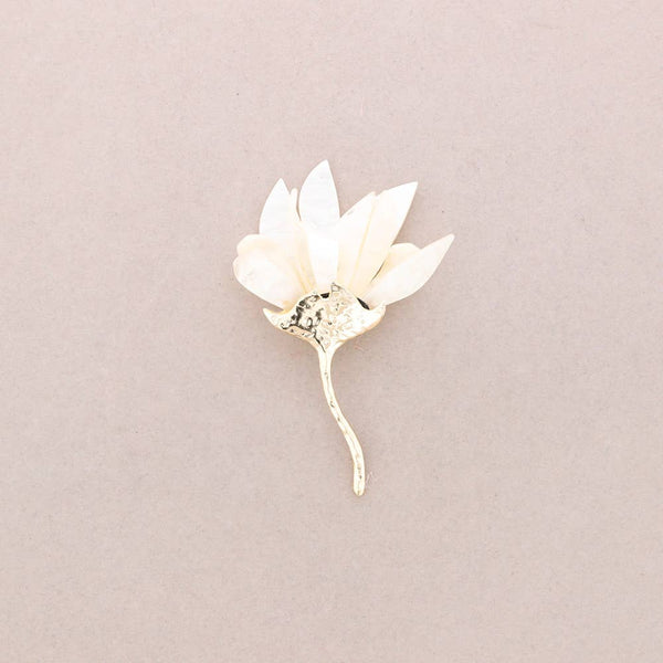Resin Metal Flower Brooch