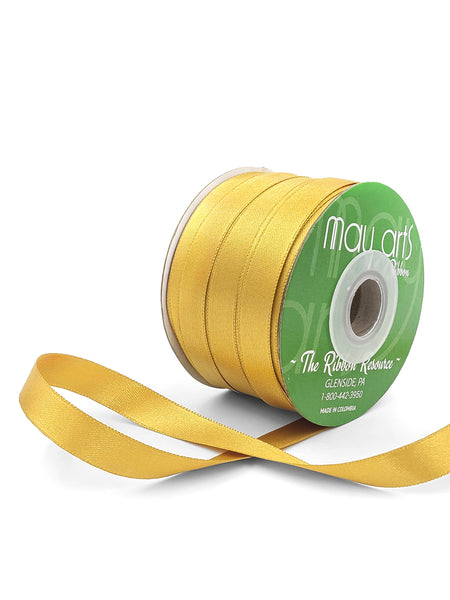 ~1/2"Luster Double Face Satin Ribbon, True Gold