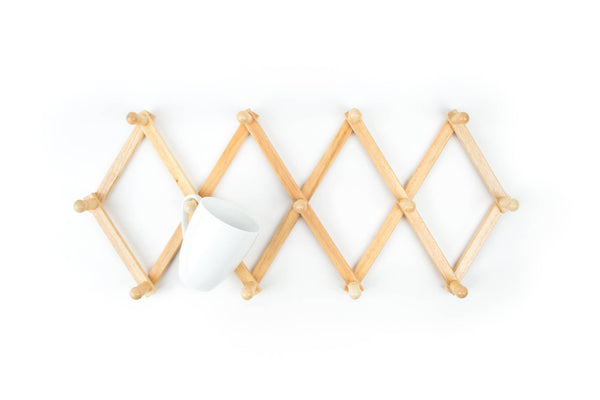 Fox Run Expanding Coffee Mug Wall Rack, 42" Fully Extended