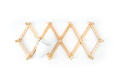 Fox Run Expanding Coffee Mug Wall Rack, 42" Fully Extended