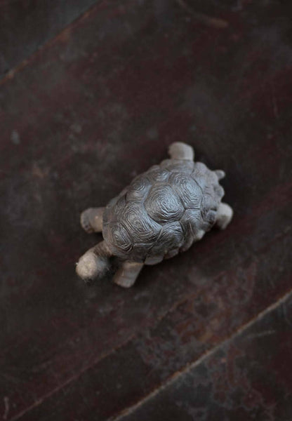 Gohobi Handmade Ceramic YiXing Clay Land Turtle Ornament Tea