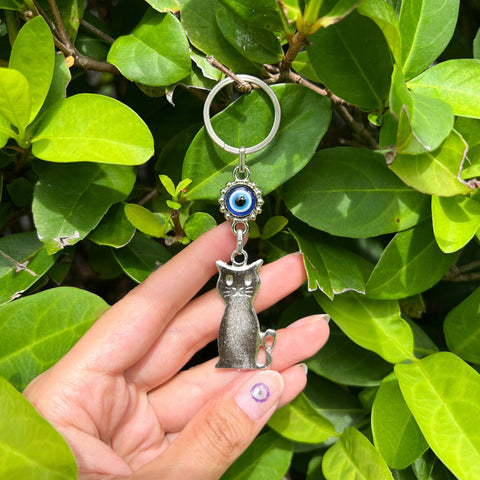 Cute Keychain, Cat Keychain, Metal Keychain