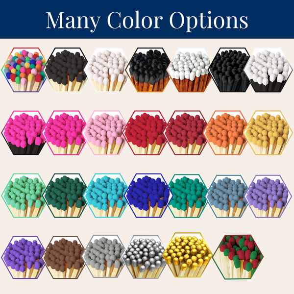 4" Matches in Chic Cork Top Jar - Colors of Your Choice