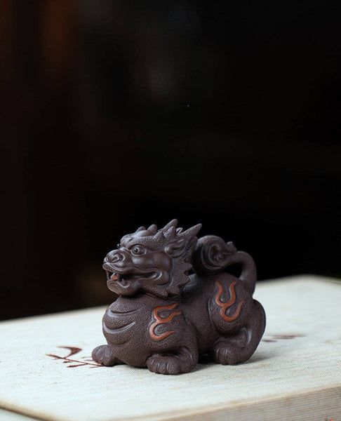 Gohobi Handmade Ceramic YiXing Clay Qilin Ornament Tea pet