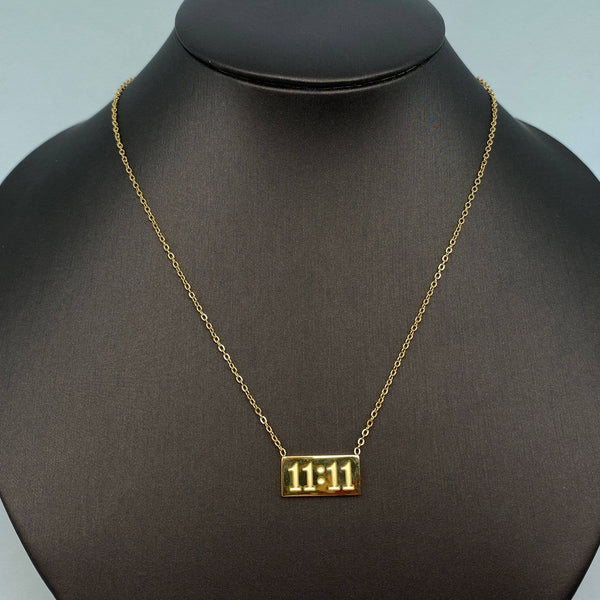 "11:11" Charm Pendant Stainless Steel Necklace - FGS