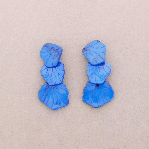 Triple Leaf Resin Earrings