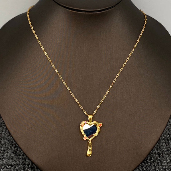 Fairy Tales Magic Mirror Charm Pendant Necklace