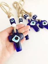 Cross Evil Eye Wall Hanging, Evil Eye Home Decor, Religious