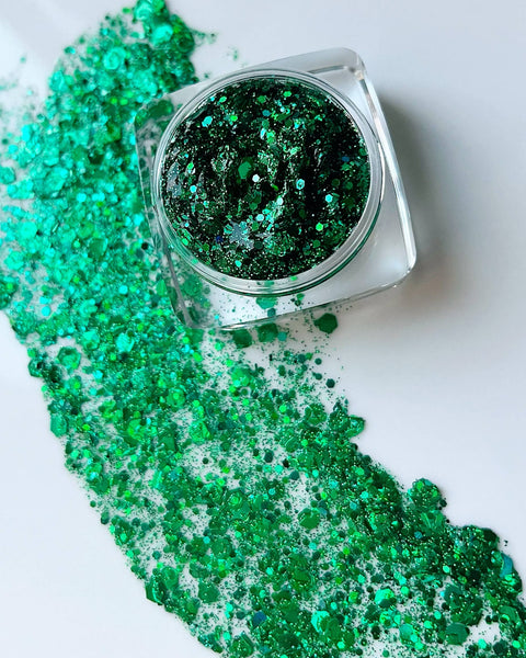 Dark Green Alligator Festival Face and Body Glitter