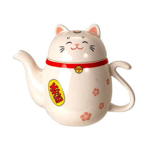 22oz 6"H Lucky Cat Tea Pot (1/12)