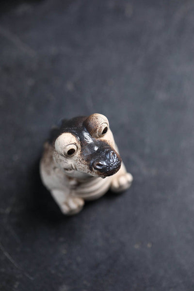 Gohobi Handmade Ceramic YiXing Clay Seating Crocodile Orname