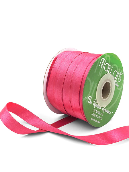 ~1/2"Luster Double Face Satin Ribbon, Light Fuchsia