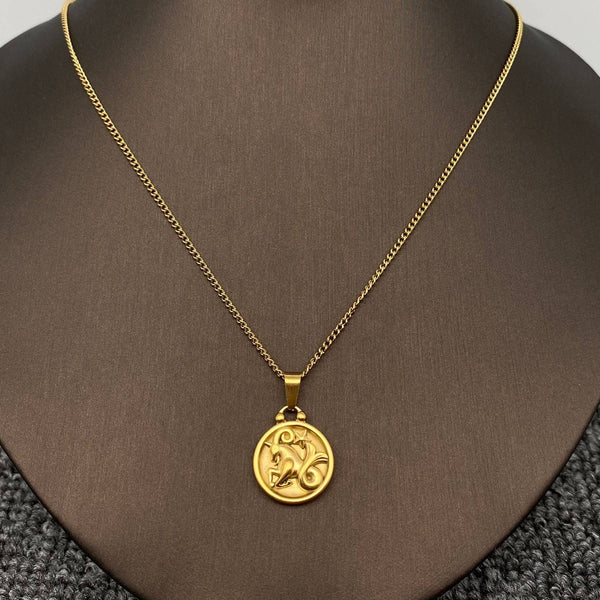 Zodiac 12 Constellation 18K Gold Plated SS Necklace - FGS