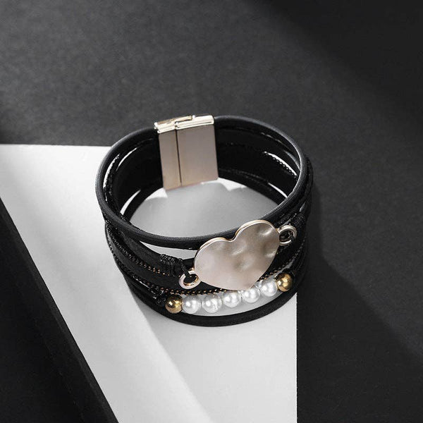 Heart Pearl Multilayer Magnetic Bracelets