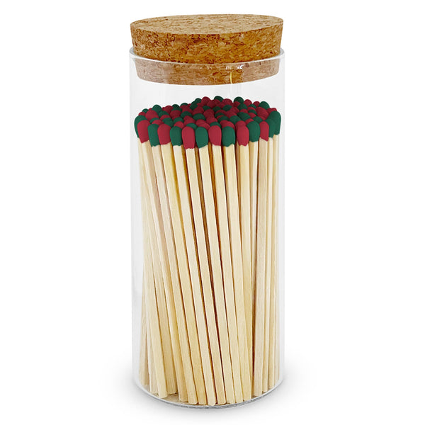 4" Matches in Large Chic Cork Top Jar - Color(s) of Choice